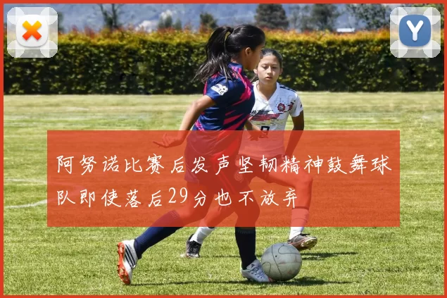 阿努诺比赛后发声坚韧精神鼓舞球队即使落后29分也不放弃